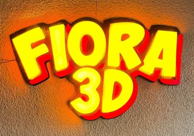 Cartel luminoso Fiora 3D